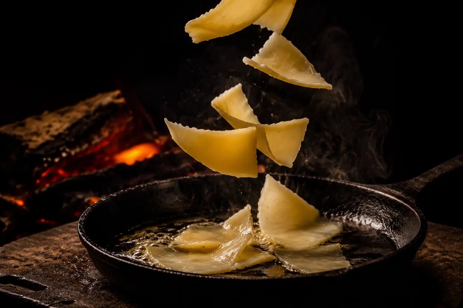 Preparación: El crocante de queso herreño, paso a paso